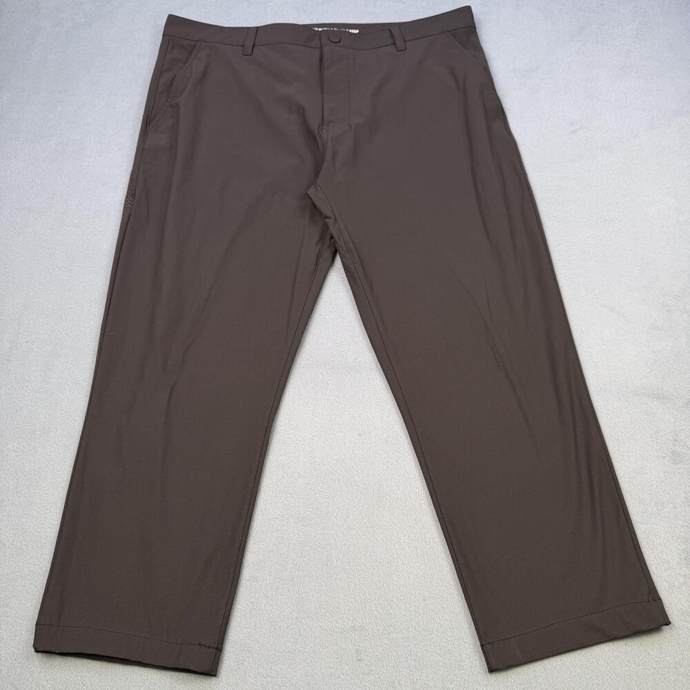 RHONE Pants Mens 36x33 (Hemmed to 24.5") Brown Commuter Slim Golf Performance